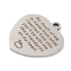 Non-Tarnish Teachers' Day 201 Stainless Steel Pendants STAS-L079-23P-01-2