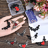 12Pcs 6 Styles Alloy Emanel Big Pendants FIND-SC0006-48-3