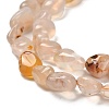 Natural Cherry Blossom Agate Beads Strands G-P497-01E-68-4