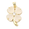 Brass Glass Pendants KK-H529-40G-01-1