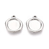 304 Stainless Steel Pendant Cabochon Settings STAS-T067-70A-P-1