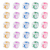 50Pcs Acrylic European Beads MACR-TADJ0001-13X-1