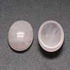 Oval Natural Rose Quartz Cabochons X-G-K020-30x22mm-07-2