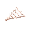 Rack Plating Alloy Open Back Bezel Pendants X-PALLOY-Q351-10RG-FF-2