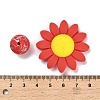 23Pcs Sunflower & Round Silicone Focal Beads SIL-L005-01F-4