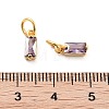 Brass Micro Pave Cubic Zirconia Charms ZIRC-F111-03G-12-3