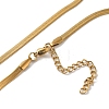 304 Stainless Steel Snake Chains Necklaces for Women NJEW-B079-01A-G-1