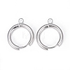 201 Stainless Steel Huggie Hoop Earring Findings STAS-P283-01G-S-3