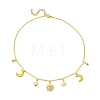 Moon & Star & Sun Brass Pendant Necklaces NJEW-TA00164-4