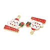 Christmas Alloy Enamel Pendants ENAM-D050-13A-02G-2