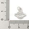 Rack Plating Brass Micro Pave Clear Cubic Zirconia Pendants KK-B093-20P-3