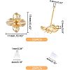 20Pcs Brass Stud Earring Findings KK-FH0004-63-2