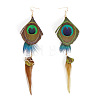 Bohemian Style Feather Dangle Earrings FS-WG092BC-01-2