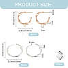 12Pcs 2 Color Brass Stud Earring Findings KK-BC0010-23-2