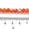 Electroplate Transparent Glass Beads Strands EGLA-A035-T6mm-L05-4