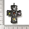 304 Stainless Steel Colorful Rhinestone Pendants STAS-C105-11EB-3