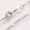 Brass Chain Necklaces MAK-F015-02P-2