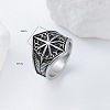 Eight-Point Star 304 Stainless Steel Finger Rings UT4019-5-2