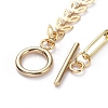 Brass Paperclip Chain/Cobs Chain Necklaces X-NJEW-JN02781-02-4