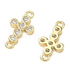 Brass Micro Pave Clear Cubic Zirconia Pendants KK-H259-02B-G-2