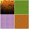 Halloween Pumpkin Spider Pattern Scrapbooking Paper PW-WG6476F-01-2