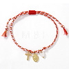 Religion Brass & Natural Shell Charm Bracelets KR4902-10-2