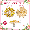 4Pcs Alloy & Glass & Rhinestone Shank Buttons BUTT-FG0001-63A-2