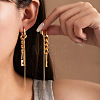 Zinc Alloy Curb Chain Hoop Earrings FS-WG7682E-01-2