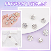 AHADERMAKER 42Pcs 7 Styles 1-Hole Alloy Rhinestone Shank Button ALRI-GA0001-10-3