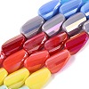 Electroplate Opaque Glass Beads Strands EGLA-N022-10B-B01-1