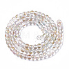 Transparent Spray Painted Glass Bead Strands GLAA-N035-03A-B07-2