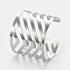 304 Stainless Steel Cuff Bangles BJEW-F365-05-4