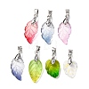 Transparent Glass Pendants PALLOY-JF04419-02-1