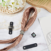4Pcs 4 Styles PU Leather with Alloy Scarf Clips FIND-CL0002-25-4