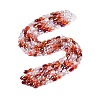 Electroplate Imitation Jade & Opaque & Transparent Glass Beads Strands EGLA-Q135-8x11MM-01A-2