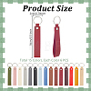 15Pcs 15 Colors PU Leather Keychains KEYC-GA0001-56-2