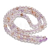 Natural Purple Rutilated Quartz Beads Strands G-B099-C01-01-3