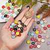 120Pcs 12 Colors Golden Plated Alloy Charms ENAM-SZ0001-64W-3