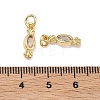 Brass Micro Pave Clear Cubic Zirconia Pendants KK-B170-25G-3
