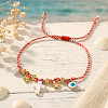 Adjustable Brass Link & Charm Cord Bracelets CW8626-3