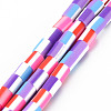 Handmade Polymer Clay Bead Strands CLAY-S096-014-2