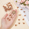 HOBBIESAY 40Pcs 4 Styles Natural Rudraksha Copper Wire Wrapped Pendants FIND-HY0003-33-3