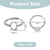 925 Sterling Silver Adjustable Ring Findings STER-WH0009-40A-2