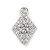 Brass Micro Pave Clear Cubic Zirconia Pendants LS-KK-L238-21P-1