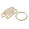 304 Stainless Steel Link Chain Bracelet & Necklace Jewelry Sets SJEW-L199-14G-4