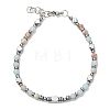 Adjustable 304 Stainless Steel Gemstone Beaded Bracelets FS-WG23DE2-07-1
