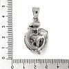 316L Stainless Steel Tibetan Style Rhinestone Pendants STAS-D096-01D-AS-3