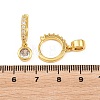 Brass Micro Pave Cubic Zirconia Hoop Dangle Earrings KK-Z166-15G-02-5