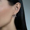 S925 Silver Geometric Square Triangle Earrings Minimalist Elegant Stylish Jewelry for Women GU8226-2-3