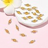SHEGRACE Brass Pave Cubic Zirconia Oval Connector Charms XGRQ2O670-439C-G-4